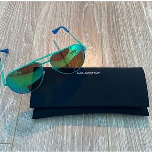 Saint Laurent Green Aviator Classic Surf